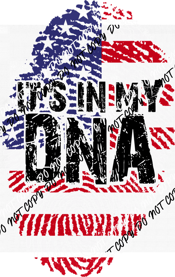 DNA Fingerprint Flag DTF Transfer - We Print U Press DTF Transfers