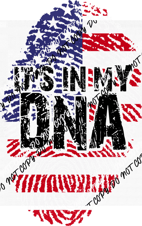 DNA Fingerprint Flag DTF Transfer - We Print U Press DTF Transfers