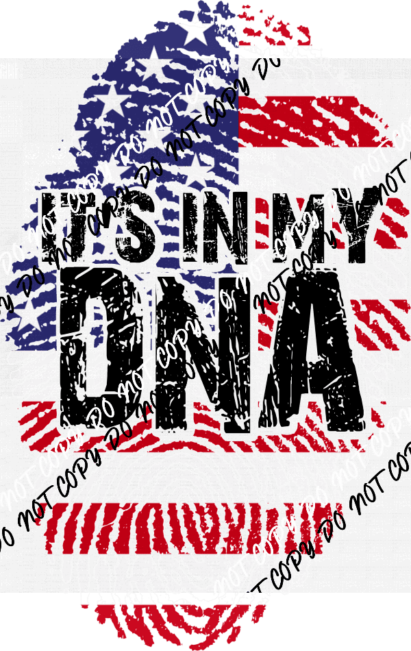 DNA Fingerprint Flag DTF Transfer - We Print U Press DTF Transfers
