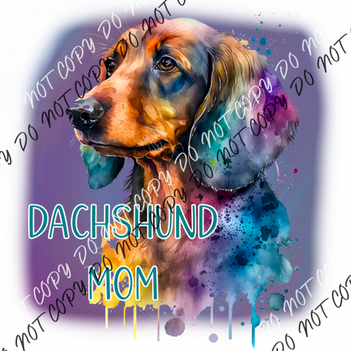 Dog Mom Dachshund Dtf Transfer