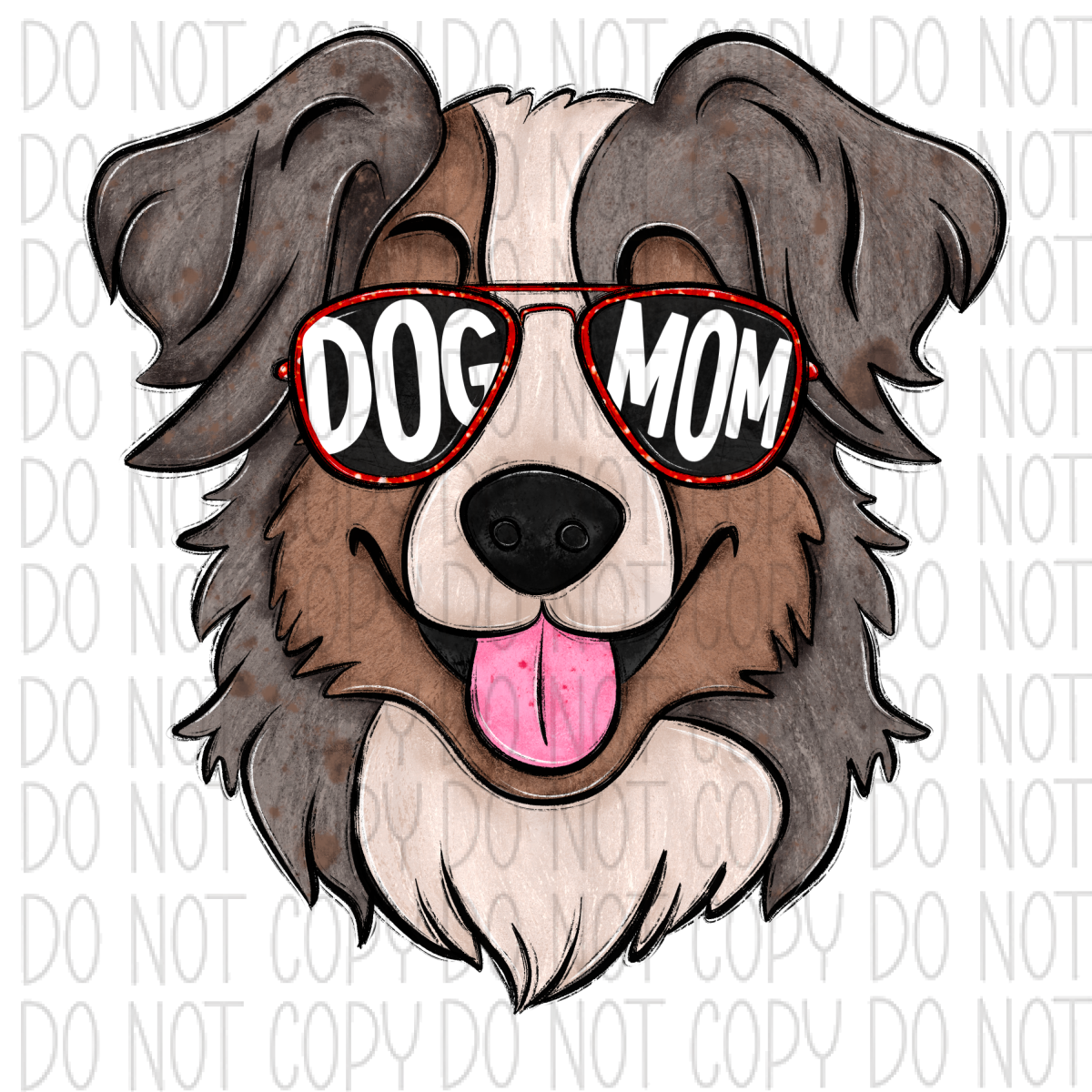 Dog Mom Glasses Aussie Dtf Transfer Rtp Transfers