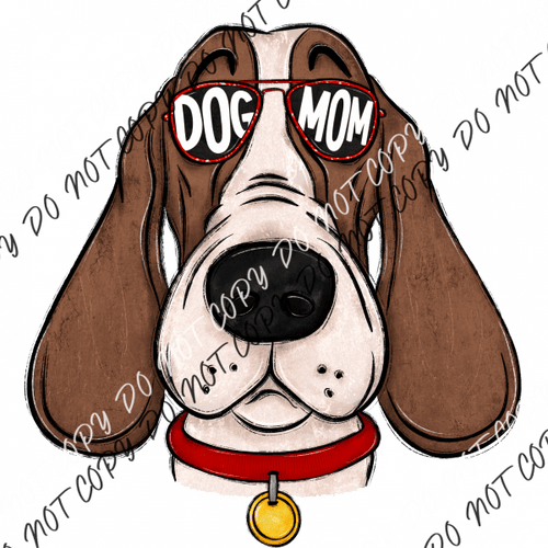 Dog Mom Glasses Bassett Hound Dtf Transfer Rtp Transfers