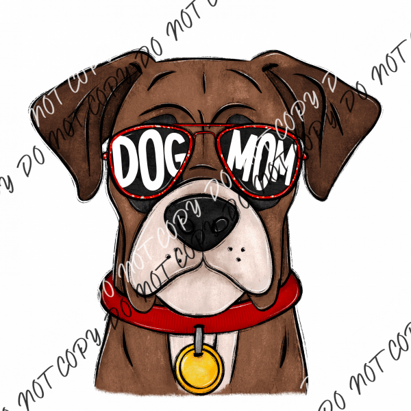 Dog Mom Glasses Boxer Dtf Transfer Rtp Transfers