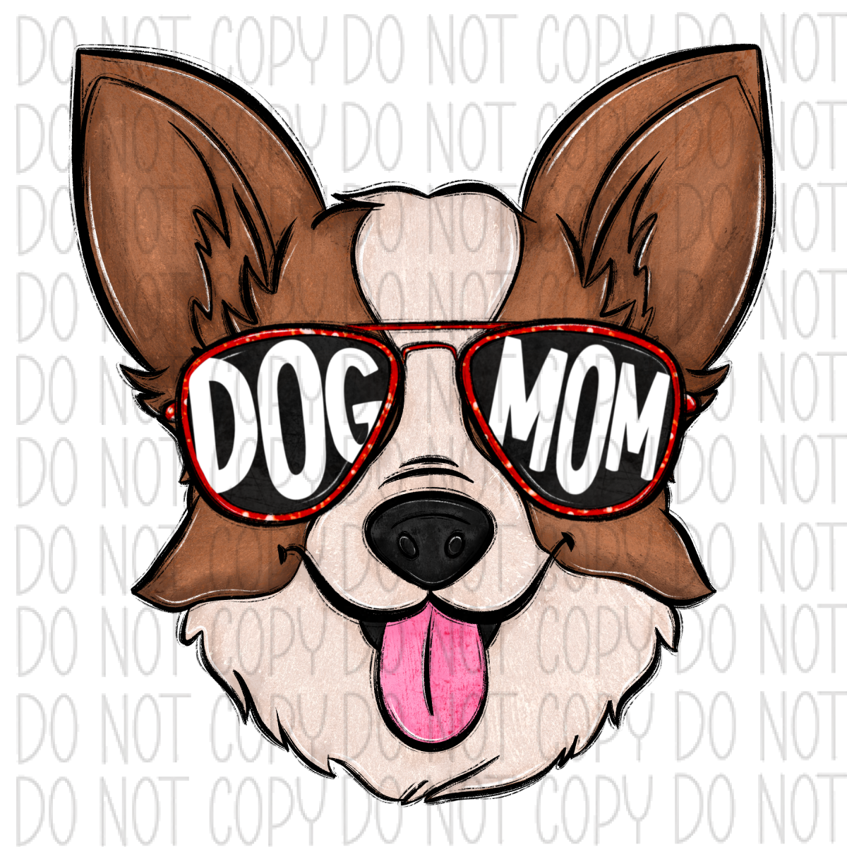 Dog Mom Glasses Corgi Dtf Transfer Rtp Transfers