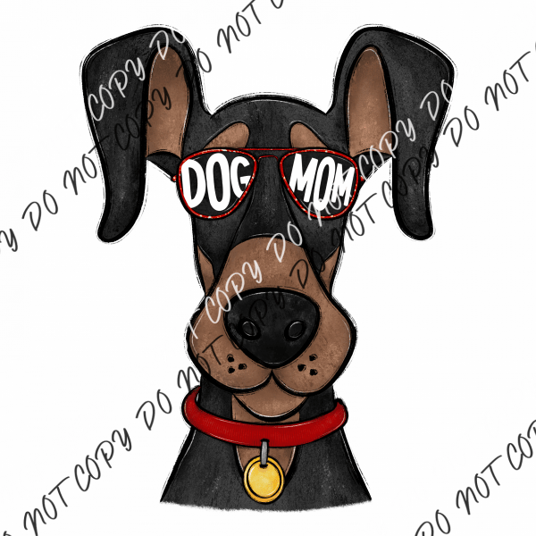 Dog Mom Glasses Doberman Dtf Transfer Rtp Transfers