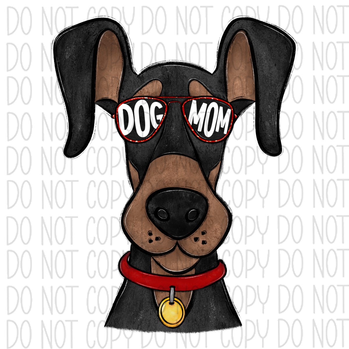 Dog Mom Glasses Doberman Dtf Transfer Rtp Transfers