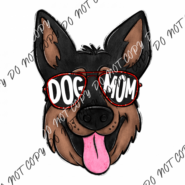 Dog Mom Glasses German Shepard Dtf Transfer Rtp Transfers