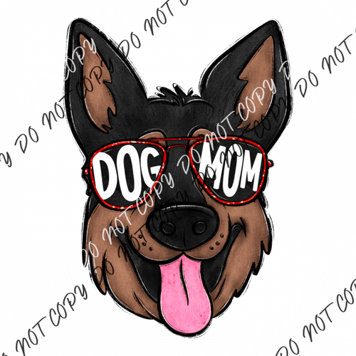 Dog Mom Glasses German Shepard Dtf Transfer Rtp Transfers