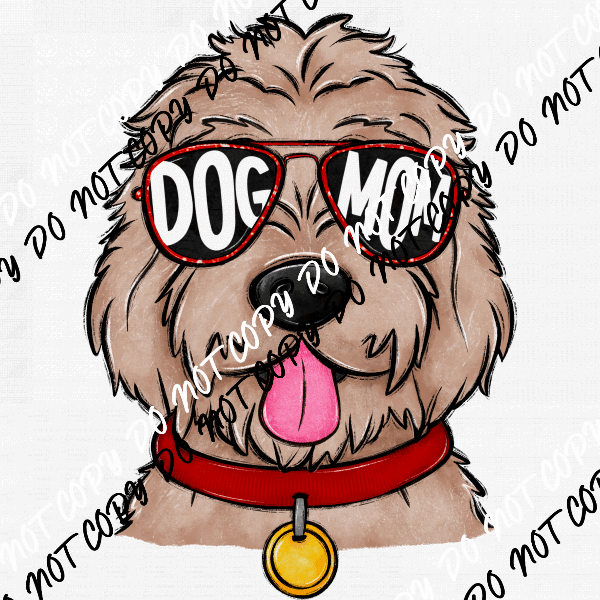 Dog Mom Glasses Golden Doodle DTF Transfer - We Print U Press DTF Transfers