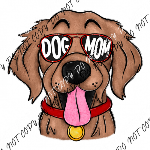 Dog Mom Glasses Golden Retriever Dtf Transfer Rtp Transfers