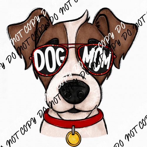 Dog Mom Glasses Jack Russell DTF Transfer - We Print U Press DTF Transfers