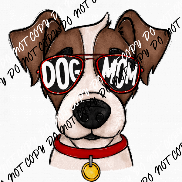 Dog Mom Glasses Jack Russell DTF Transfer - We Print U Press DTF Transfers