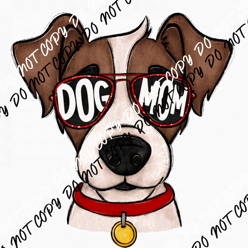 Dog Mom Glasses Jack Russell DTF Transfer - We Print U Press DTF Transfers