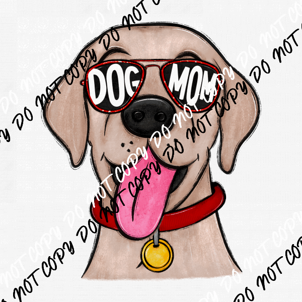Dog Mom Glasses Lab DTF Transfer - We Print U Press DTF Transfers