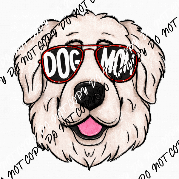 Dog Mom Glasses Pyranese DTF Transfer - We Print U Press DTF Transfers