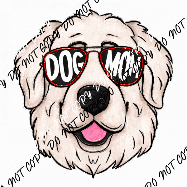 Dog Mom Glasses Pyranese DTF Transfer - We Print U Press DTF Transfers