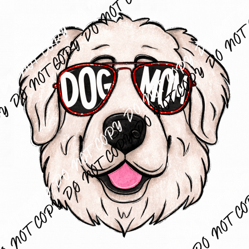 Dog Mom Glasses Pyranese DTF Transfer - We Print U Press DTF Transfers