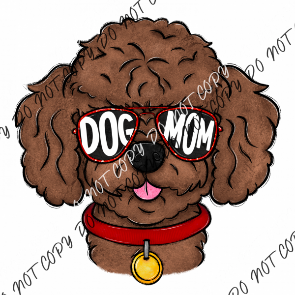 Dog Mom Glasses Toy Poodle Dtf Transfer Rtp Transfers