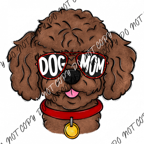 Dog Mom Glasses Toy Poodle Dtf Transfer Rtp Transfers