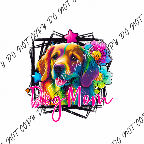 Dog Mom Golden Retriever Dtf Transfer