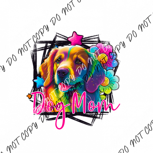 Dog Mom Golden Retriever Dtf Transfer