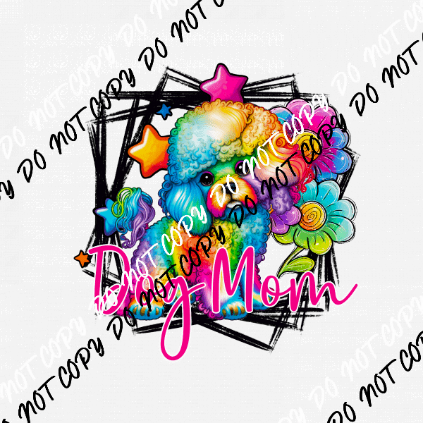 Dog Mom Poodle DTF Transfer - We Print U Press DTF Transfers