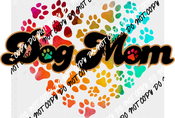 Dog Mom Rainbow Hearts DTF Transfer - We Print U Press DTF Transfers