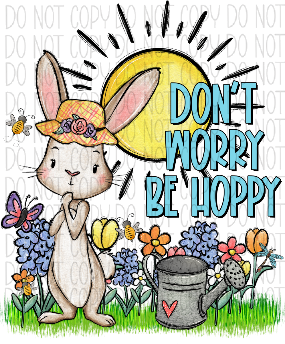 Don’t Worry Be Hoppy Bunny Dtf Transfer Rtp Transfers