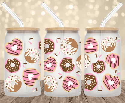 Donuts 16 oz Glass Can