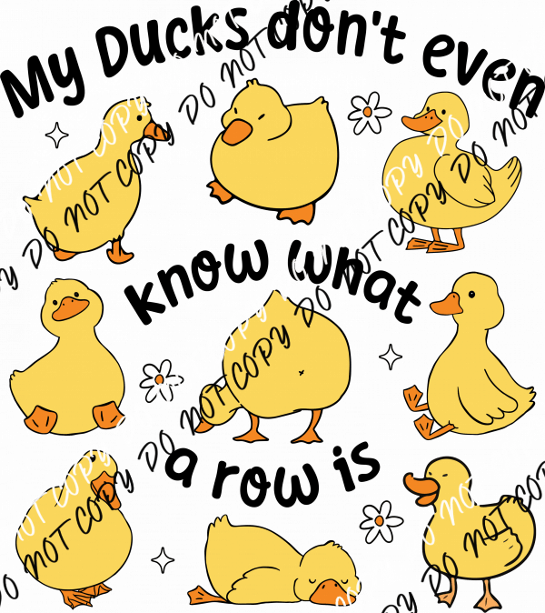 Ducks in a Row DTF Transfer - We Print U Press DTF Transfers