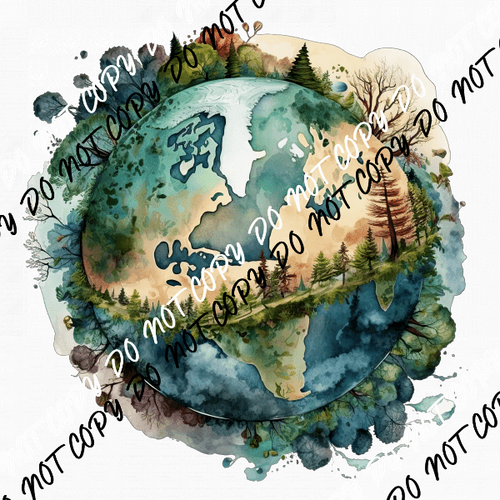 Earth's Beauty Watercolor DTF Transfer - We Print U Press DTF Transfers