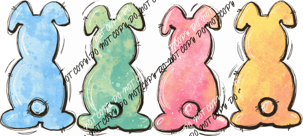 Easter Bunnies UV Transfer for 16 oz Glass Can - We Print U Press DTF Transfers