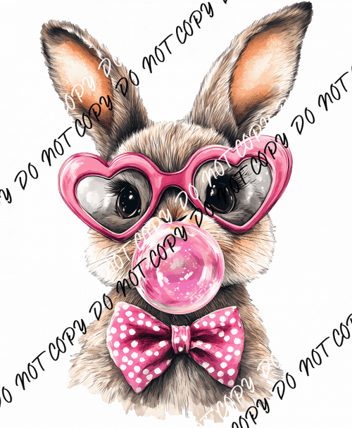 Easter bunny Bubble Gum DTF Transfer - We Print U Press DTF Transfers