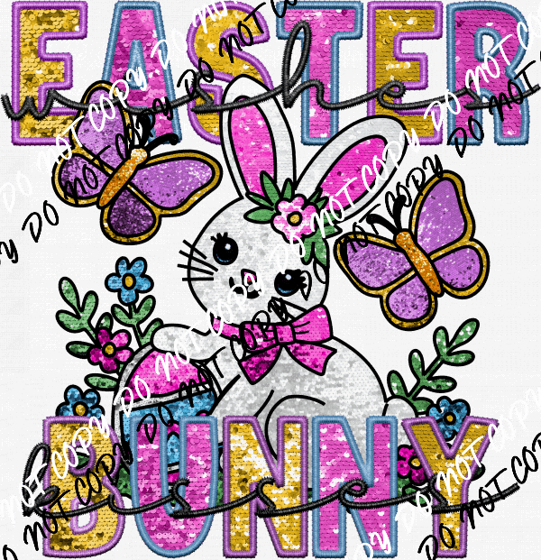 Easter Bunny DTF Transfer - We Print U Press DTF Transfers