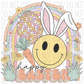 Easter Bunny Rainbow Smiley Dtf Transfer Rtp Transfers