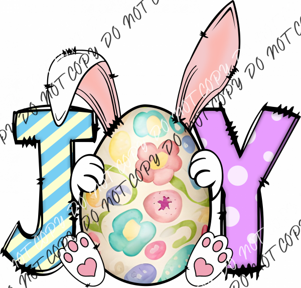 Easter Joy Bunny DTF Transfer RTP DTF Transfers