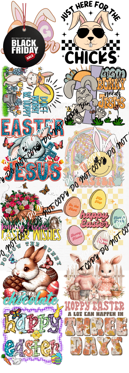 Easter Premade Bundle Gang Sheet - We Print U Press DTF Transfers