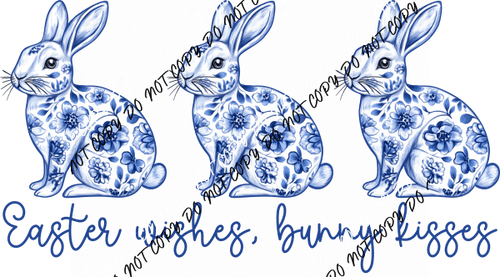 Easter Wishes Bunny Kisses DTF Transfer - We Print U Press DTF Transfers