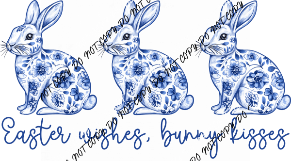 Easter Wishes Bunny Kisses DTF Transfer - We Print U Press DTF Transfers