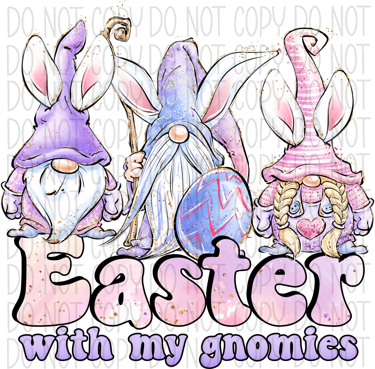Easter With My Gnomies Dtf Transfer