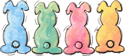 Easter Bunnies UV Transfer for 16 oz Glass Can