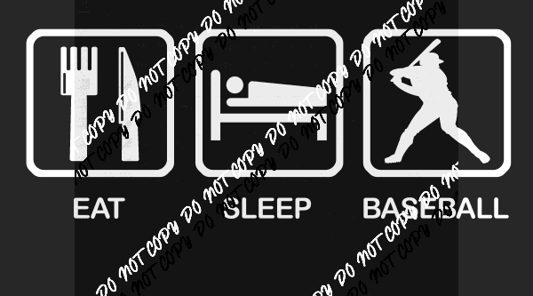 Eat Sleep Baseball DTF Transfer - We Print U Press DTF Transfers
