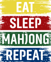 Eat Sleep Mahjong Repeat Retro DTF Transfer