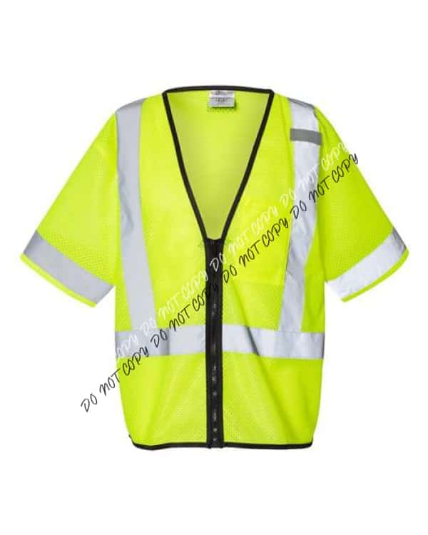 Economy Single Pocket Zipper Vest - We Print U Press DTF Transfers