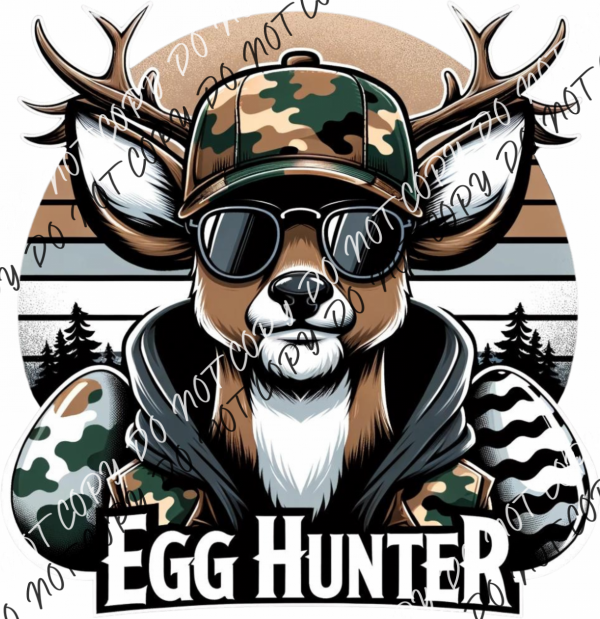 Egg Hunter Camo Deer DTF Transfer RTP DTF Transfers