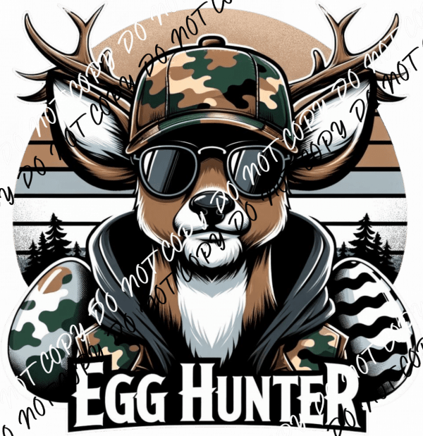 Egg Hunter Camo Deer DTF Transfer - We Print U Press DTF Transfers