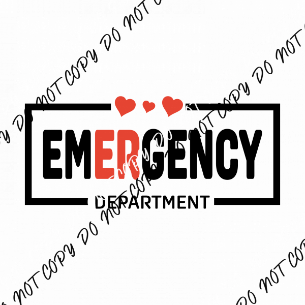 Emergency Department DTF Transfer - We Print U Press DTF Transfers