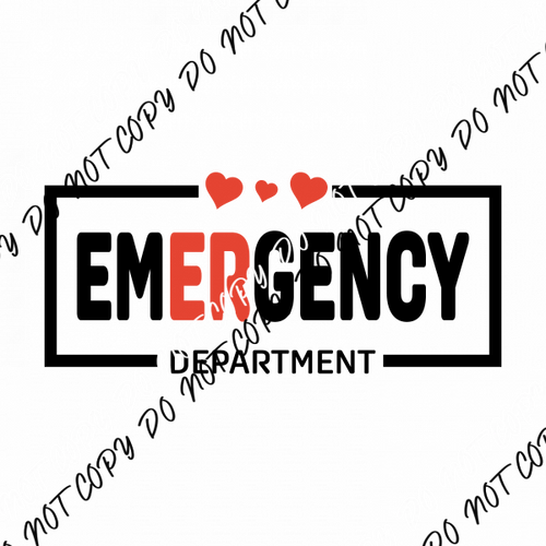 Emergency Department DTF Transfer - We Print U Press DTF Transfers