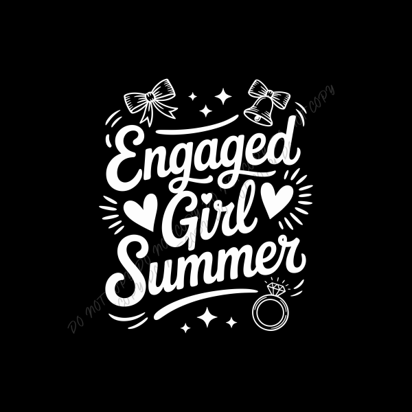 Engaged Girl Summer DTF Transfer RTP DTF Transfers