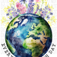 Every Day Is Earth Floral Globe Dtf Transfer Rtp Transfers